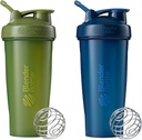 Blender Shaker Şişe Protein Shakes ve Pre Workout için mükemmel, 28-Ounce (2 Pack), Moss ve Donanma