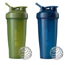 BlenderBottle Classic Shicker μπουκάλι Ιδανικό για τις πρωτεΐνες Shakes και πριν την προπόνηση, 28-Ounce (2 Pack), Μος και Ναυτικό
