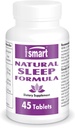 SuperSmart - Natural Sleep Formula (Advanced Formula) - L-Tryptophan, Valerian Root, Hop, Eschscholzia Californica - Herbal Supplement | Non-GMO & Gluten Free - 45 Tabletler