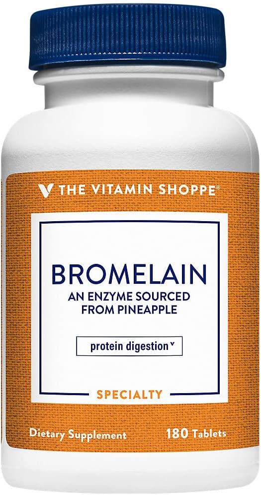 Shoppe Bromelain 500MG & 2,000 GDU, Protein Digestion & Abxia, Enzyme Pathd from Pineapples (180 Tablet)