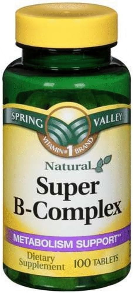 Spring Valley Super B-Complex, Metabolism Support, 100 Tablets