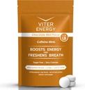 Viter Energy 40 mg Caffeine Mints - Sugar Free, B Vitamins, Vegan, Boosts Fast Energized Alert Focus, Caffeinated Nootropic Supplement Pills (Chocolate Mint Flavor, 8oz, Bulk Bag)