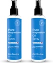 Pure Oil Spray - 8oz (2-Pack) - USP Grade - Ayaklar, Vücut, Kaslar & Leg Cramps - Topical Magnezyum Glycinate, Aceite de Magnesio, Organik Magnezyum Klorid - ABD'de Yapıldı