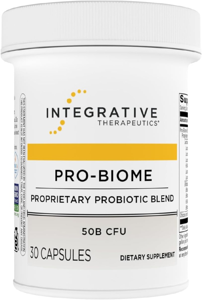 Bütünleştirici Tedaviler Pro-Biome - Probiyotik DNA for Digestive Health & Immune Support * - Gastrointestinal Health * - Dairy-Free & Gluten-Free - 30 Capsules (30 hizmet)