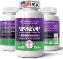 Magnezyum Glycinate - Magnezyum Supplement with çinko & Vitamin D3 for Sleep, Immune, Bone & Muscle Support and Heart Health - Non-GMO, Gluten-Free, Gentle on Stomach - 180 Vegetarian Capsules