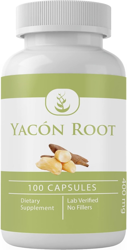 PURE αρχικά ΣΥΣΤΑΤΙΚΑ Yacon Root, (100 κάψουλες) Πάντα καθαρό, χωρίς πρόσθετα ή πληρωτικά, εργαστήριο Επαληθευμένο