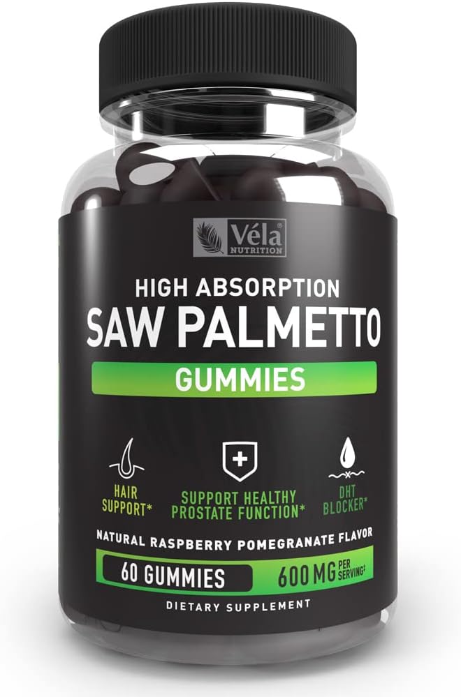 Erkekler ve Kadınlar için Palmetto Gummies Kompleksi | Saç Büyüme Tamam | Urinary Function Support, Prostate Function Support | [-]