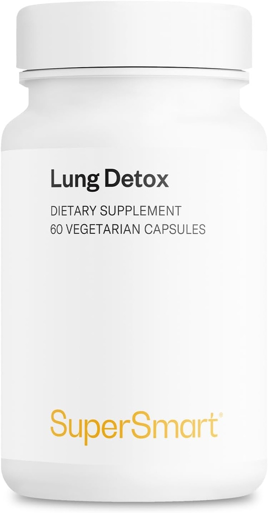 Supersmart - Lung Detox (Advanced Formula) - Quercetin, Bromelain, Curcuminoids, EGCG | Non-GMO & Gluten Free - 60 Vegetarian Capsules