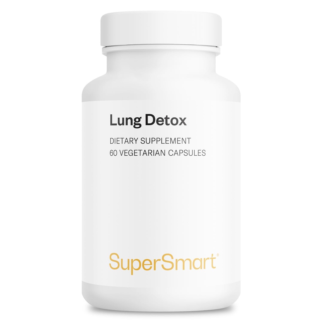 Supersmart - Lung Detox (Advanced Formula) - Quercetin, Bromelain, Curcuminoids, EGCG | Non-GMO & Gluten Free - 60 Vegetarian Capsules