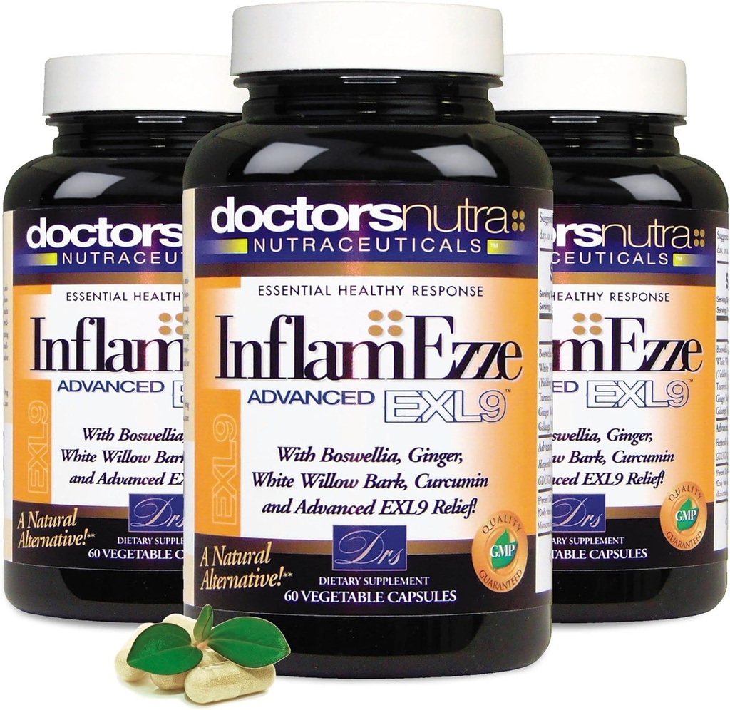 (Pack of 3 InflamEzze - Σύνολο 180 Κάψουλες Κόμη
