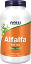 NOW Συμπληρώματα, Alfalfa 650 mg πηγή βιταμίνης Κ, Green Superfoods, 500 δισκία