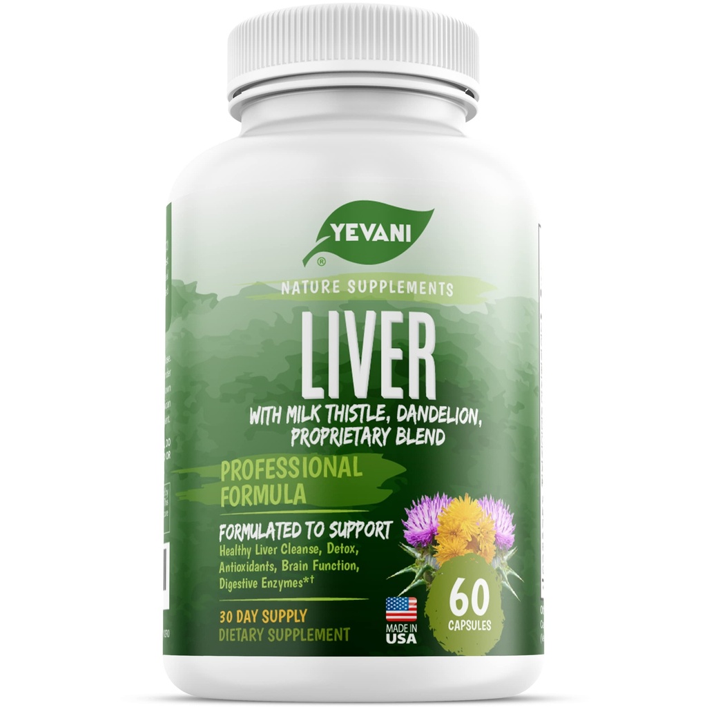 100% Pure Liver Cleanse Detox Υποστήριξη Φόρμουλα - φυτικό συμπλήρωμα υποστήριξης ήπατος - Γαϊδουράγκαθο γάλακτος, ρίζα δαντελίων, Beetroot, εκχύλισμα Artichoke, Liver Health - Jujube Milk Thistle Detox Κάψουλες