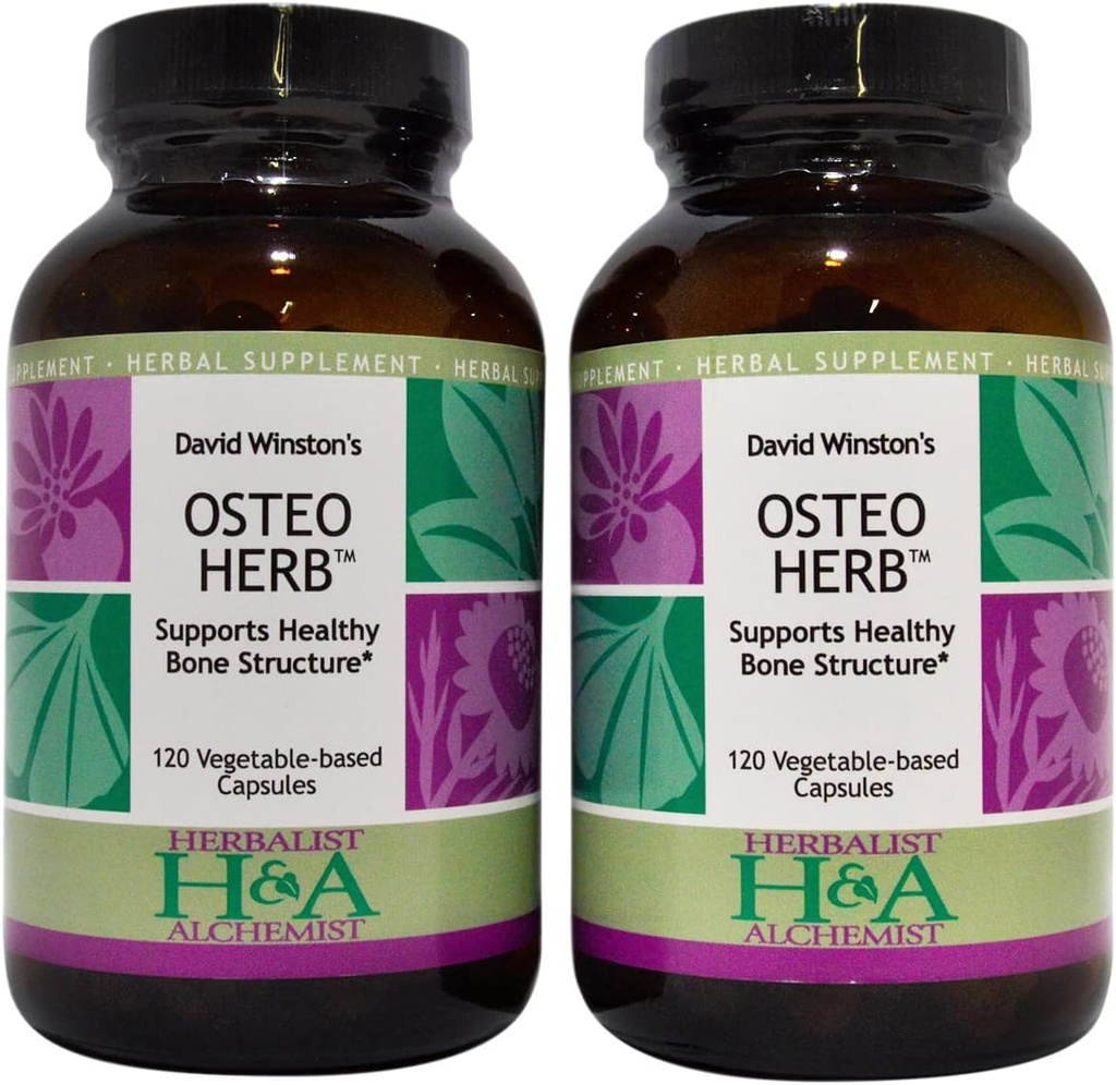 David Winston'ın Osteo Herb Capsules, 2 Pack - 120 Kont Her Şişe, Sağlıklı Kemik Yapısını Destekliyor*