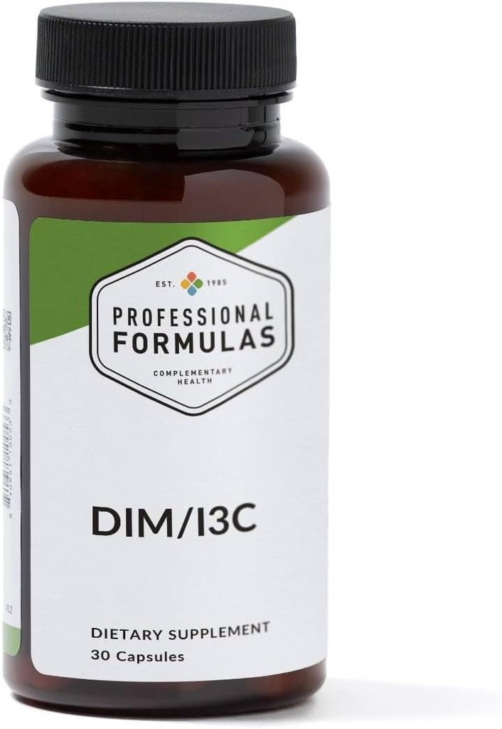 Professional Formulas DIM/I3C – Hormone Balance Support with Diindolylmethane, Indole-3-Carbinol, Vitamin C, Vitamin E & Magnesium – Promotes Healthy Estrogen Metabolism & Detox Pathways – 30 Capsules