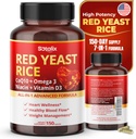 Ultra Red Yeast Rice, CoQ10, Omega 3 Niacin, D3 genel Well-Being için, Immune System Desteği - ABD Made & Tested (150 $ 1))