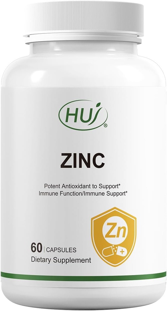HUJ çinko, 60 Capsules, Potent Antioksi for Immune Support