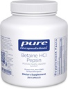 Saf Encapsulations Betaine HCl Pepsin - Enjektif Enzymes Supplement for Digestion Aid & Support, Stomach Acid & Nutrient Abxia* - Betaine HCl Pepsin - 250 Capsules