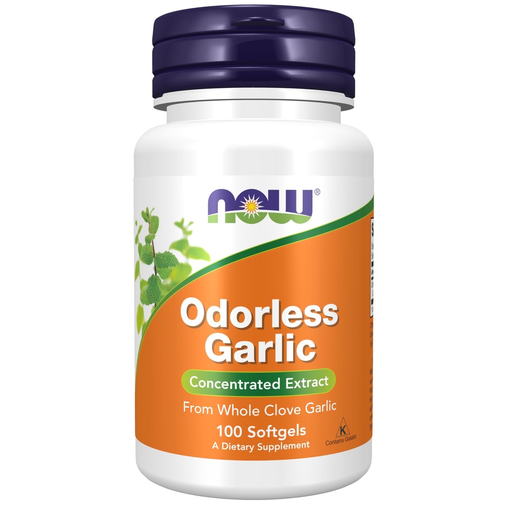 Şimdi Gıdalar Tamamlar, Odorless Garlic (Allium sativum), Mekanik, 100 Softgels