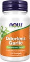 NOW Foods Supplements, Odorless Garlic (Allium sativum), Concentrated Extract, 100 Softgels