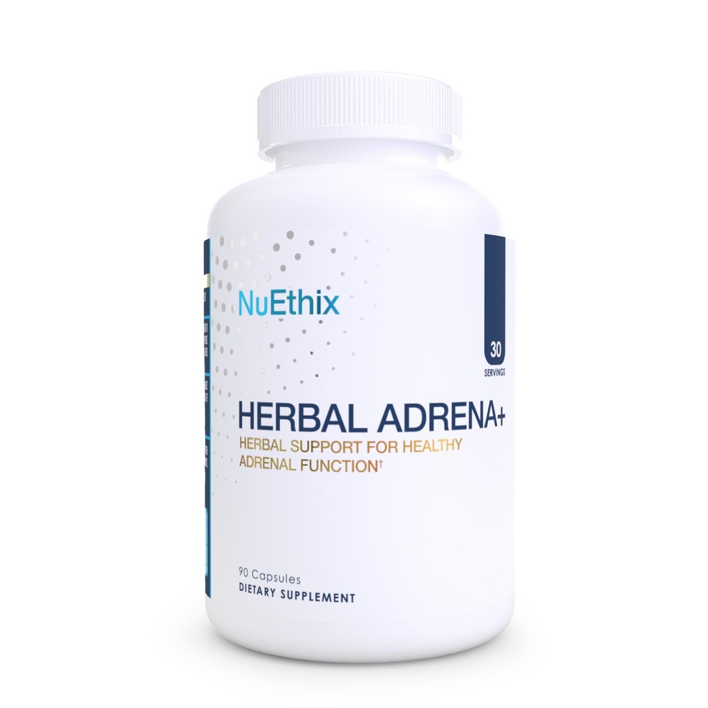 NuEthix Formulations Herbal Adrena+, Συμπληρώματα υποστήριξης Adrenal για γυναίκες & άνδρες, Cortisol Υποστήριξη, Βελτίωση των επιπέδων ενέργειας & Mood, Περιλαμβάνει Cordyceps & Ashwagandha, μη GMO, Χωρίς γλουτένη, 30 υπηρεσίες