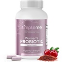 Basitme Kadınlar Prebiyotiks, Cranberry - Kadınlar için Vaginal Probiyotikler - pH Dengesi için UTI, Vaginal Health, Gut Flora - Kadın Probiyotikleri Sağlık için Kompleks - 60 Capsules