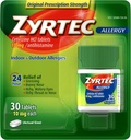 Zyrtec 24 Saat Antivirüs Hasar Tabletleri, 10 mg Cetirizine HCl Antihistamin Alerji ilacı, 30 ct Red