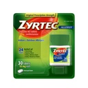 Zyrtec 24 Saat Antivirüs Hasar Tabletleri, 10 mg Cetirizine HCl Antihistamin Alerji ilacı, 30 ct Red