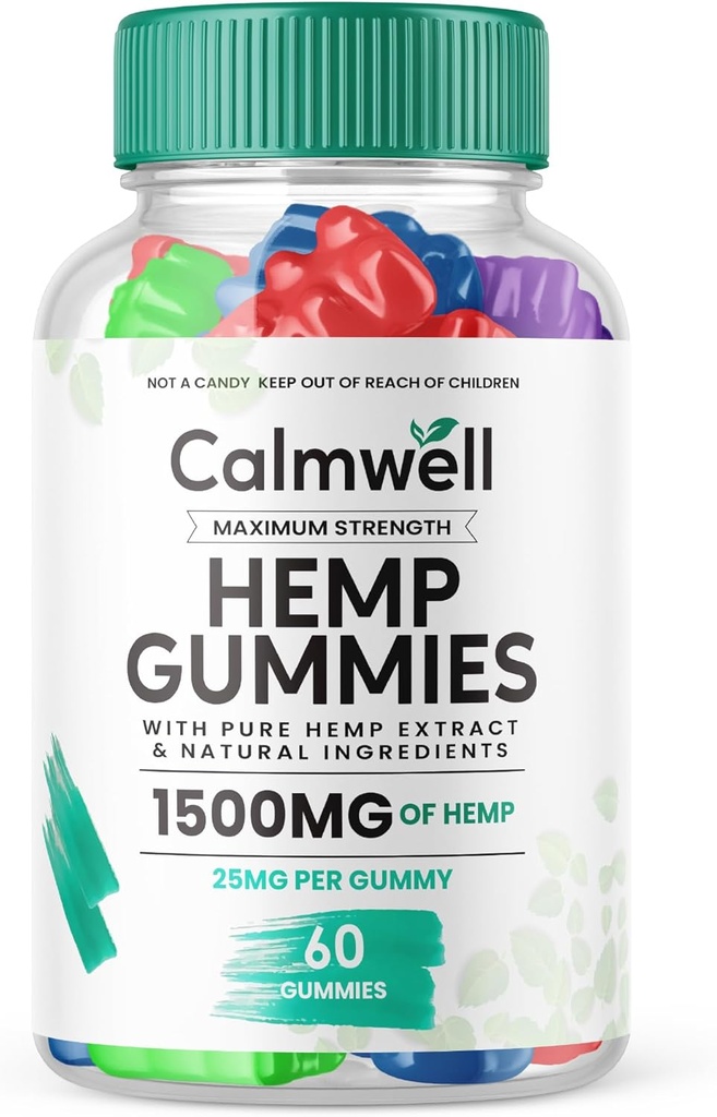 Calmwell Hemp Gummies - Resmi Formula - Calmwell Gummies Ekstra Kuvvet, En Fazla Performans Hemp, Calm Well Gummies Great Taste 25mg Per Gummy 1500 mg Per Şişe Yeni 2024