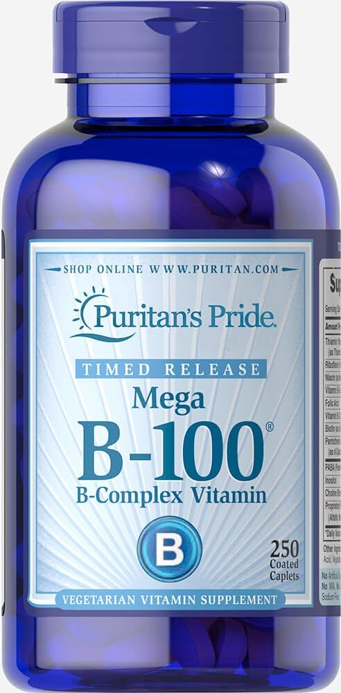Puritan'ın Gurur Vitamini B-100 Kompleks Zamanlı Yayın Caplets, 250 Kont