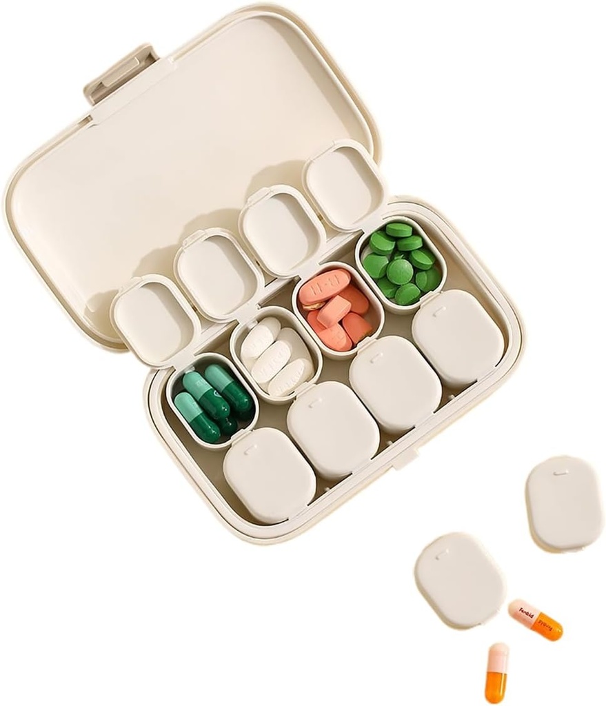 Kawaii Pill Box Travel Portable Small Medicine Box Günlük Tıp Vakası Pill Organize Pills Konteyner