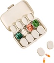 Kawaii Pill Box Travel Portable Small Medicine Box Günlük Tıp Vakası Pill Organize Pills Konteyner