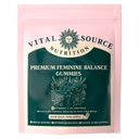 Vital Source Beslenme - Premium Feminine Balance Gummies - Women's Health & Wellness - Immune Support - Vegan, Gluten-Free - Hawaii Pineapple - 60 Gummies - 30 Hizmet
