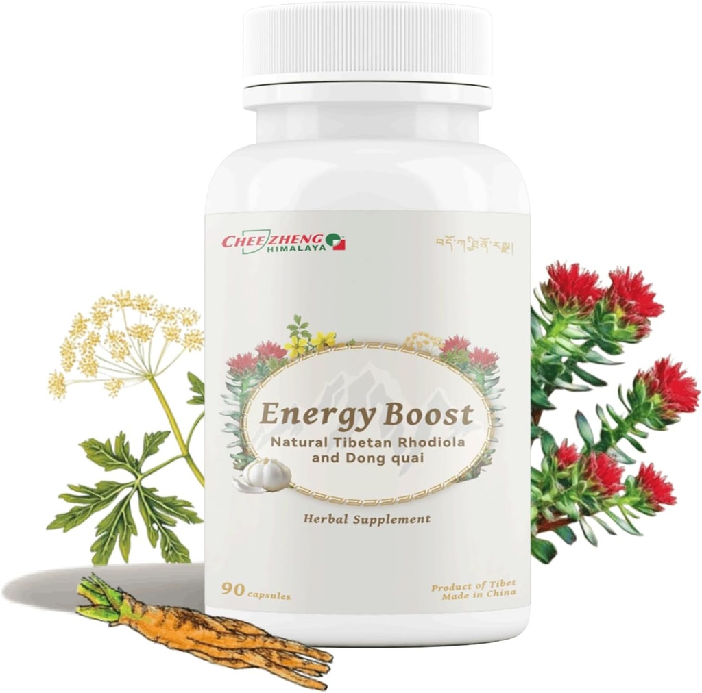 CheezhengHimalaya Rhodiola και Angelica Sinensis, Boost Daily Energy, Μείωση της Κόπωσης, Ενίσχυση της υγείας του αίματος και της καρδιάς, Μεταβολισμός, Υποστηρίξτε τη λειτουργία του πνεύμονα, Θιβετιανή Natual Herbs, 120 κάψουλες λαχανικά