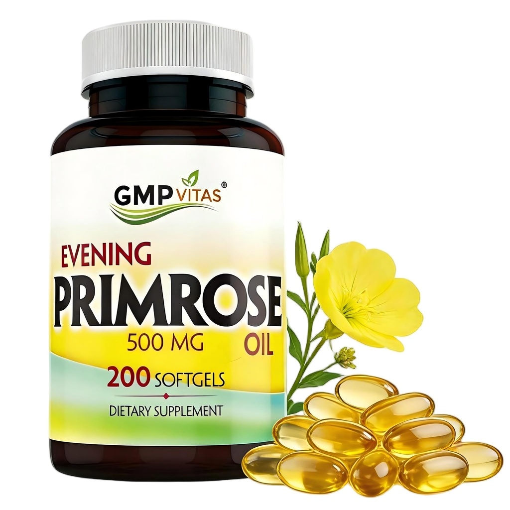 Βραδινό λάδι Primrose 500mg SoftgelsΨηλή πίεση Softgels με 45mg GLA Διατηρήστε ομαλή-Υγιεινή αναζητούν δέρμα-υποστηρίγματα ορμονική ισορροπία