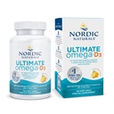 Nordic Naturals Ultimate Omega-D3, Lemon Flavor - 60 Soft Gels - 1280 mg Omega-3 + 1000 IU Βιταμίνη D3 - EPA & DHA - Προάγει τον εγκέφαλο, την καρδιά, & την ανοσοποιητική υγεία - 30 Υπηρεσίες