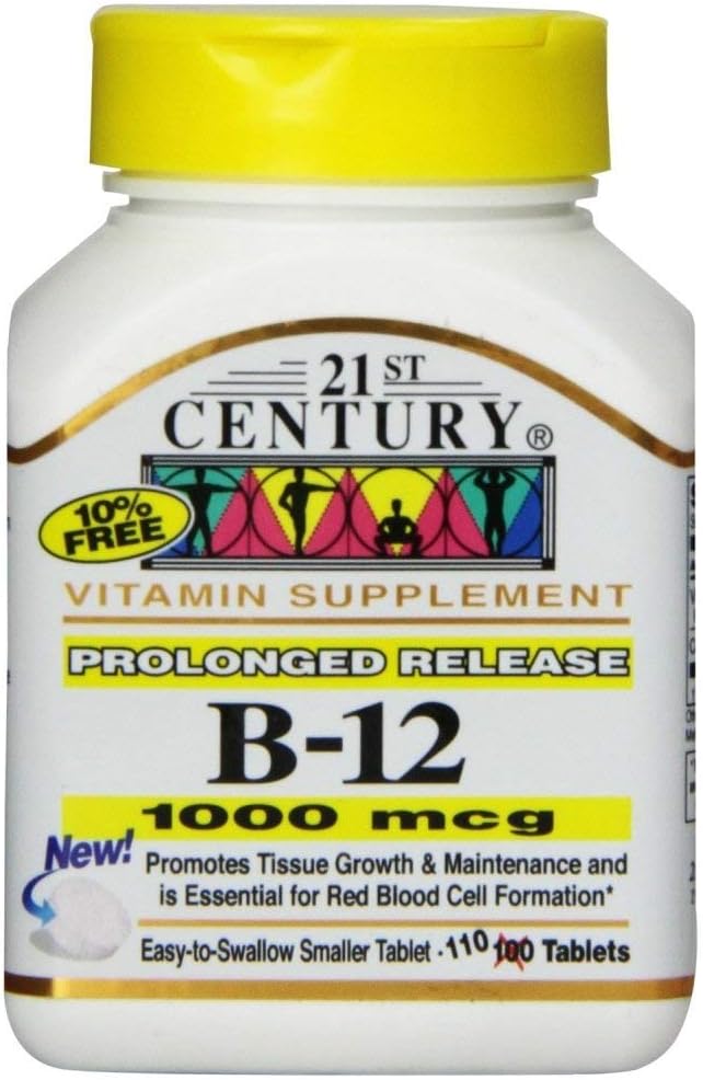 21. Yüzyıl B-12 1000Mcg Prolonged release Tabletleri 110 Kont (2 Pack)