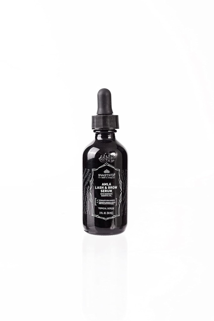 Svasthya Body & Mind Organic Amla Castor Oil -Cold Pressed for Eyelash & Eyebrow growth - Lash Serum for Longer, Tier Lashes - Hair Growth Oil with Amla for Tier, Healthier Hair