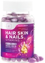 Saç, Skin & Nails for Women - Biotin 5000mcg to Support Hair Growth with Argan Oil, Collagen & Hyaluronic Acid, Beautiful, Güçlü Skin, Hair & Nails Supplement - 60 Softgels