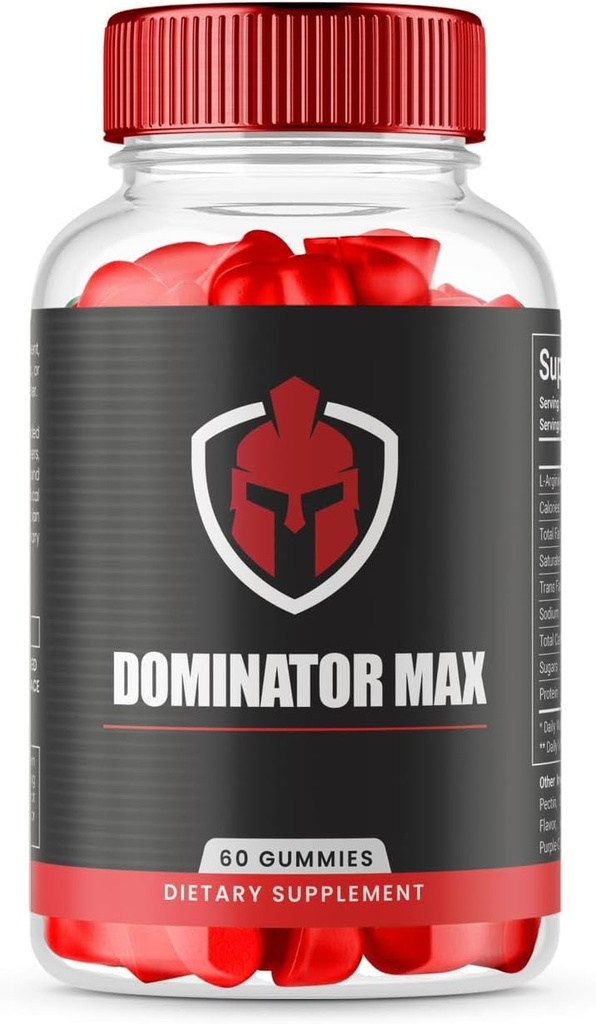 (1 πακέτο) Dominator Max Gummies Advanced Formula for Max Performance, All Natural Extra Strength Supplement, Dominator Max Gummies for Muscle Growth and General Health Support (60 Gummies)
