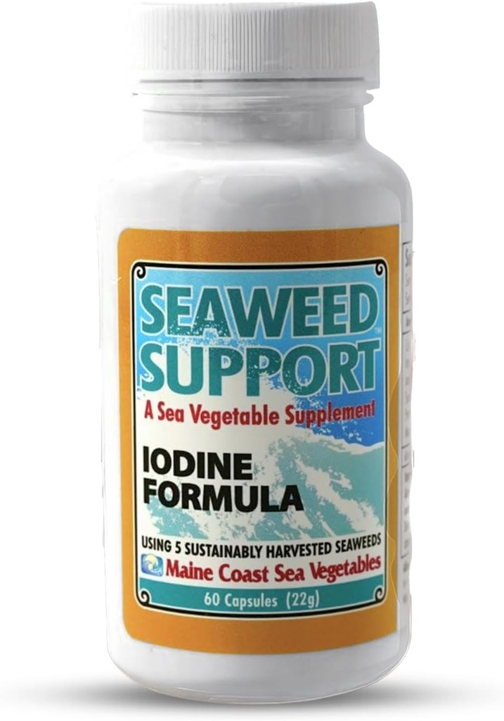 Maine Sahili Sebzeleri Denize Destek Iodine Formula | Denizden Iodine Kaynağı | Günlük Kullanım Iodine Supplement | Organik Alaria, Rockweed, Sea Lettuce, Dulse & Bladderwrack karışımı | 60 Capsule