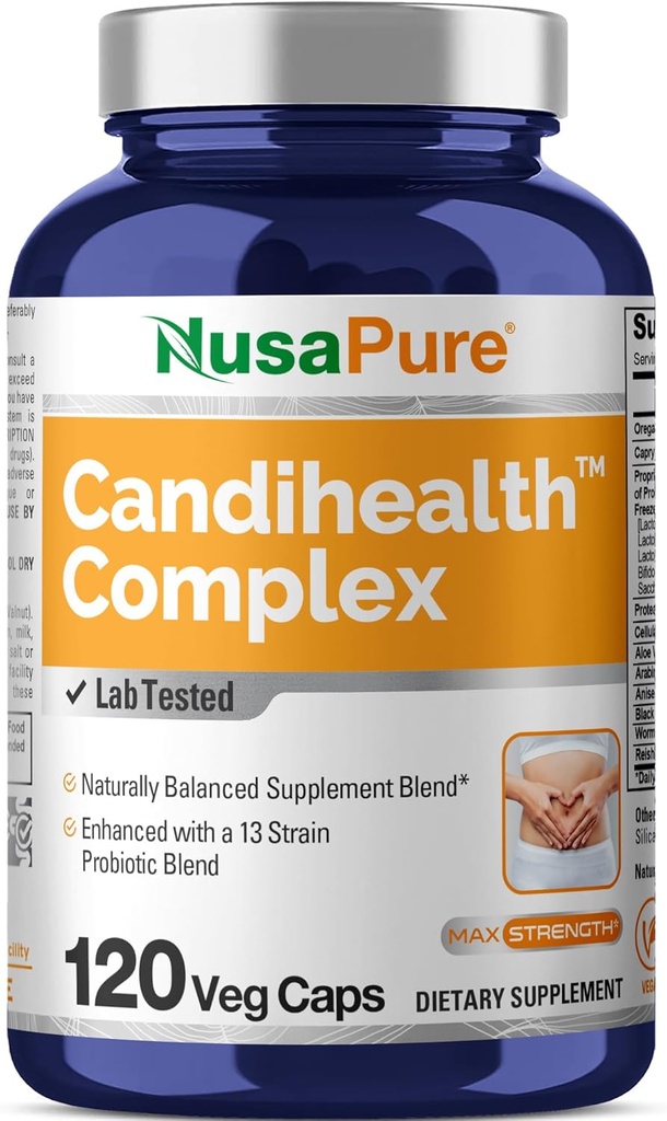 NusaPure CandiHealth Kompleksi (Non-GMO, Vegan) 120 Veggie Capsules