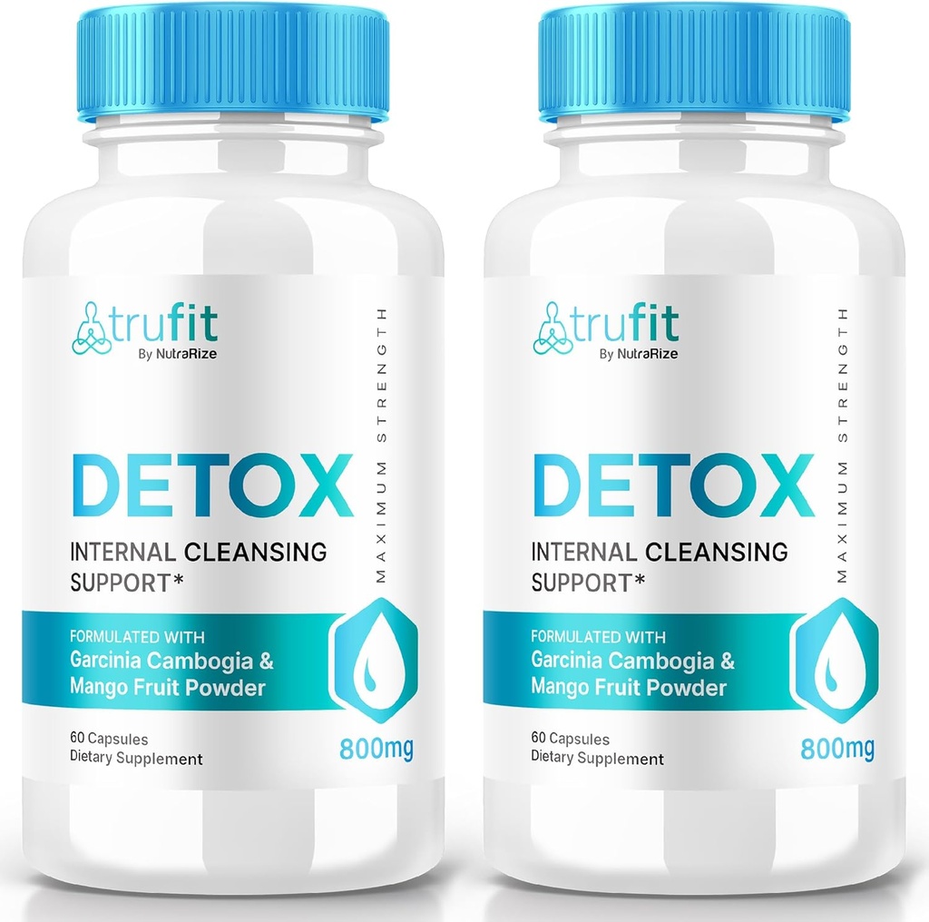 (2 Pack) TRUFlT Detox Pills, TRUFlT Keto Capsules - İç Temizleri Desteklemek için Gelişmiş Formula, TRU-FlT Keto ACV Tamam, Keto Vitaminleri, TRUFlT Tozu (120 Capsules)