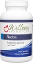 Wellness Kaynakları Fisetin - Novusetin Fisetin Supplement for Longevity, Memory, Focus, Brain Health - Senolytic and Situin Activator - Gluten-Free, Non-GMO, Vegan (100 mg, 90 Capsules)