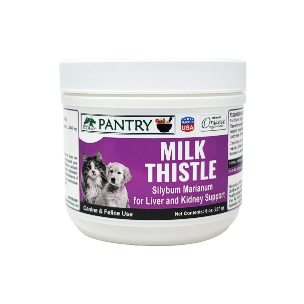 Milk Thistle Powder 100 Percent Pure 4 to 1 Concentrate Herbal Supplement to Support Detox and Body Cleansing (8 Ounce)