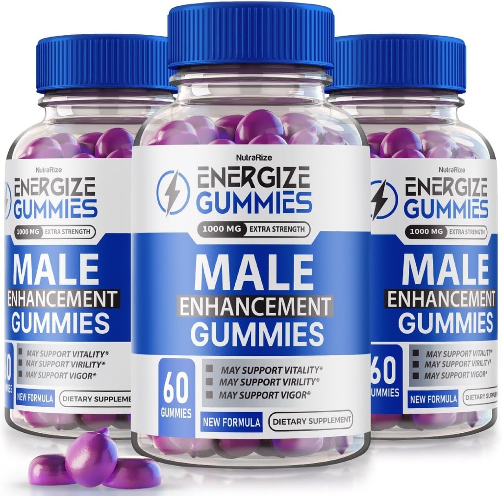 (3 Pack) Gummies Enerji - Erkekler için Gummies Enerjilendirme Gummies Erkek, Genel Sağlık ve Well-Being, Sağlıklı ve Aktif Yaşam Tarzı (180 Gummies) Korumak için kullanılır