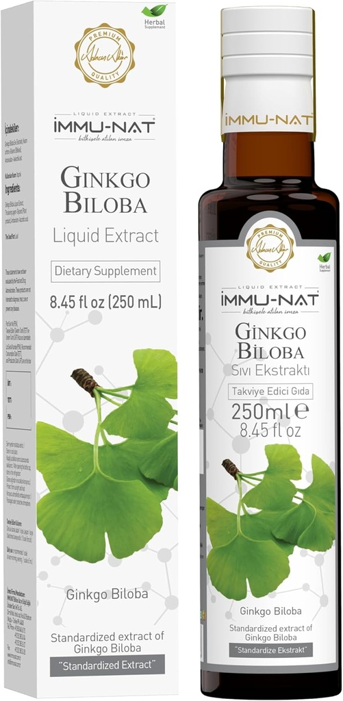 Ginkgo Biloba Premium Sıvı Supplement - 8.5oz - Memory & Cognitive Function - Herbal Formula