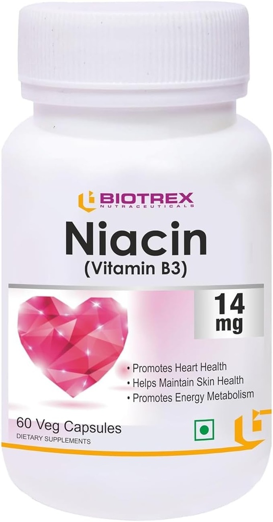 Γενόσημο Rise Niacin 14mg Βιταμίνη B3 με Inositol 50mg Συμπλήρωμα - 60 Veg Κάψουλες, Nautral