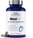 1MD Beslenme ZihinMD - Hafıza ve Odak için Beyin Tamamı - Nootropic Beyin Desteği için Bacopa Monnieri - Yetişkinler için Beyin Sağlığı Supplement - B6 & Yeşil Çay Ekstraksiyonu - 60 Caps