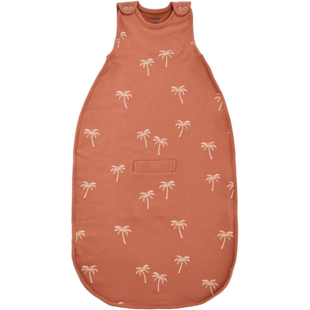 Woolino Merino Wool & Organik Pamuk Bebek Uyku Sack 2-24 Ay - Ultimate 4-Sezon Bebek Uyku Bag, Evrensel Boyut Giyilebilir Blanket, 2 Yollu Duş ve Atıcı Fit, Yıl-Round Use – Palms
