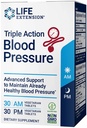 Life Extension Triple Action Blood Pressure, Heart Health Supplement, quercetin, stevia Extract, melatonin, Morning and Night Support, Gluten-Free, Non-GMO, Vegetarian, 60 Tabletler